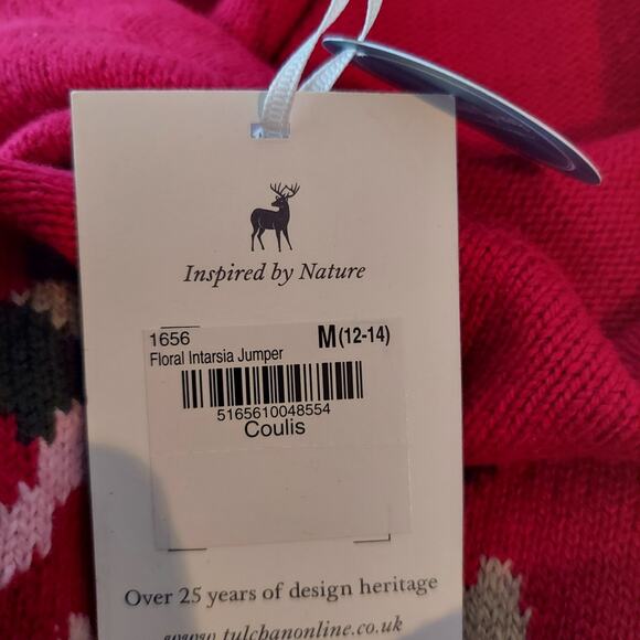 NWT Tulchan Sweater Large Floral Graphic Size Medium Wool Blend - Picture 8 of 8